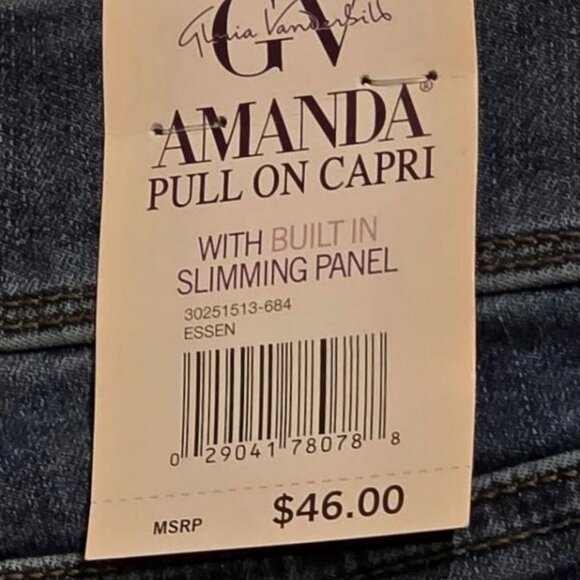 Petite Gloria Vanderbilt Amanda Pull On Cap ... Color: Essen W Whiskers Size: 12 - Picture 4 of 4